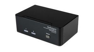 2-Port KVM Switch with USB Hub, 1920 x 1200, DVI-I - USB-A