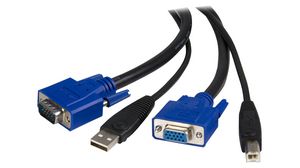 Câble adaptateur KVM VGA / USB , 1.8m