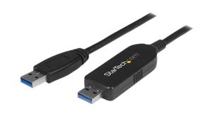 Cable, Wtyk USB A - Wtyk USB A, 1.9m, USB 3.0, Czarny