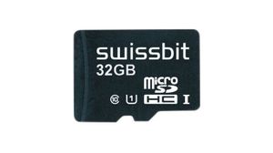 Industrial Memory Card, microSD, 32GB, 95MB/s, 80MB/s, Black