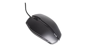 Silent Wired Mouse 2000 1000dpi Optical Ambidextrous Black