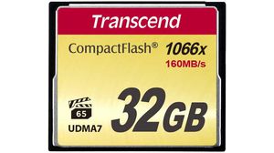Minneskort, CompactFlash (CF), 32GB, 160MB/s, 120MB/s, Svart
