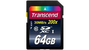 Karta pamięci, SD, 64GB, 30MB/s, Czarny