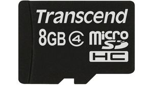 Karta pamięci, microSD, 8GB, Czarny
