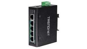 PoE-bryter, Uadministrert, 100Mbps, 90W, RJ45-porter 5, PoE-porter 4