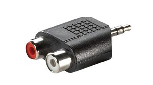 Audio Adapter, Straight, 3.5 mm Plug - 2x RCA Socket
