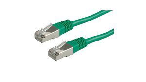 Propojovací kabel, Zástrčka RJ45 - Zástrčka RJ45, Cat 6, S/FTP, 1m, Zelená