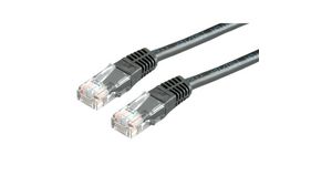 Patch Cable, RJ45 Plug - RJ45 Plug, CAT6, U/UTP, 5m, Black