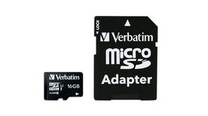 Memory Card, microSD, 16GB, 80MB/s, 10MB/s, Black