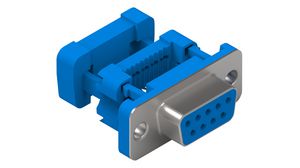 D-Sub Connector, Socket, DE-9, IDC, Blue
