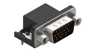 D-Sub-connector met hoge dichtheid met zeskantschroef, gehaakt, Stekker, DE-15, Printplaatpennen