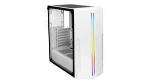 Ydeevne C X5 RGB PC-kabinet, 2x 2.5" / 3.5", 4x 2.5", 2x USB 3.0, Audio In/Out, Hvid