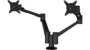 Viewlite Adjustable Dual Monitor Arm 7kg 75x75 / 100x100 Zwart