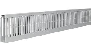 HELADUCT Slotted Wiring Duct, 25 x 80mm, 2m, Polyvinyl Chloride (PVC), Grey