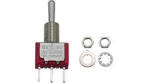 Miniature Toggle Switch ON-OFF-ON 2 A / 5 A 1CO