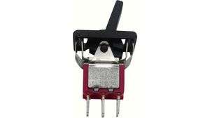 Miniature Paddle Switch, 5 A, 2CO, 250V, ON-OFF-ON, Black