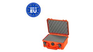 Watertight Case with Cubed Foam, 4.48l, 258x243x118mm, Polypropylene (PP), Orange