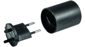 FIX Adapter EU - CH 1x CH Type J (T13) Socket - Euro Type C (CEE 7/16) Plug 250V Black