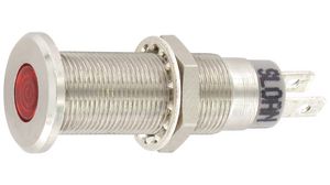 LED dioda svítidle, Svorka Faston, 2.8 x 0.5mm, Pevný, Červená, DC, 28V
