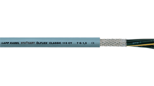 Multicore Cable, CY Copper Shield, PVC, 4x 1.5mm², 50m, Grey