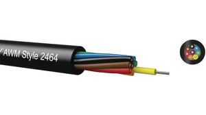 Multicore Cable, YY Unshielded, PVC, 4x 0.56mm², 100m, Black