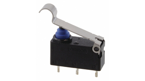Micro Switch D2HW, 2A, 1CO, 0.65N, Simulated Roller Hinge Lever