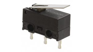 Micro Switch D2F, 100mA, 1CO, 1.47N, Hinge Lever