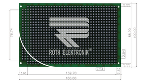 Prototyping Board 100 x 160mm FR4 Epoxy Fibre
