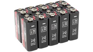 Primary Battery, Alkaline, E, 9V, Industrial, Pack of 10 pieces