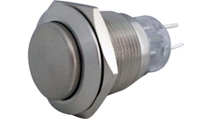 Anti-Vandal Push-Button Switch, 1CO, Momentary Function, IP67, Blade Terminal, 2.8 x 0.5 mm