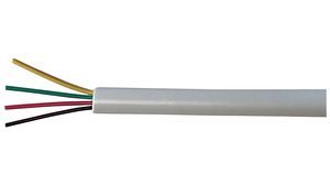 Telecommunication Cable PVC 4x 0.16mm² Bare Copper White 100m