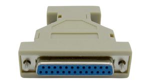 AT Modem Adapter, D-Sub 25-Pin Socket to D-Sub 9-Pin Plug, Ivory