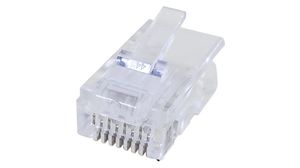 UTP Modular Plug, RJ45, CAT6, 8 Positions, 8 Contacts, Unshielded, Pack of 100 pieces
