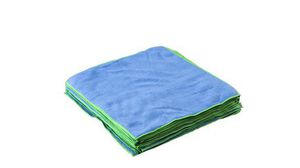 Microfiber Wiping Cloths, 400 x 400mm, Nylon / Polyester, Blue, 1 Pieces