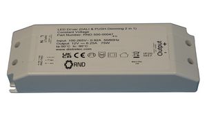 LED Driver, DALI Dimmable CV, 75W 6.25A 12V IP20