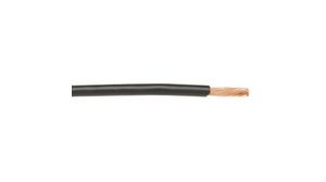 Black 0.2 mm² Hook Up Wire, 24 AWG, 19/0.13 mm, 305m, PVC Insulation
