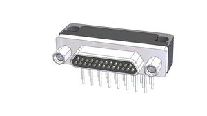 Micro-D Connector, Right Angle, Shell Plating - Cadmium, Socket, DE-9, PCB Pins