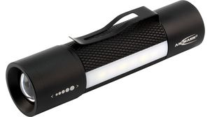 Taschenlampe, LED, 3x AAA, 180lm, 130m, IP54, Schwarz