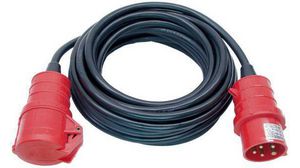 Venkovní prodlužovací kabel IP44 Pryž CEE Plug - Zásuvka CEE 10m Černá