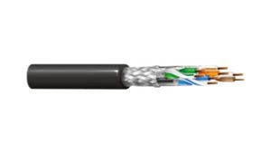 LAN-kabel, Datatuff Polyurethaan (PUR) CAT7 4x2x0.26mm² S/FTP Zwart 100m