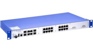 Ethernet-switch, RJ45-portar 20, Fiberportar 4SFP, 1Gbps, Hanterat