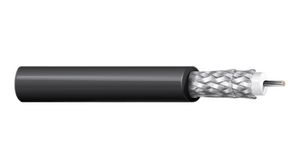 Kabel koncentryczny RG-214 PCW 10.8mm 50Ohm Posrebrzana miedź Czarny 25m