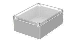 Plastic Enclosure with Clear Lid Euromas 150x200x75mm Light Grey Polycarbonate IP65