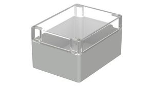 Plastic Enclosure with Clear Lid Euromas 120x160x90mm Light Grey Polycarbonate IP66