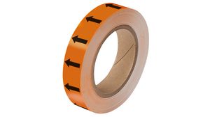 Marking Tape with Directional Arrows, 25mm x 33m, Black / Orange
