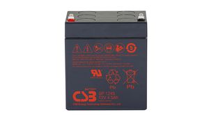 Rechargeable Battery, Lead-Acid, 12V, 4.5Ah, Blade Terminal, 4.8 mm