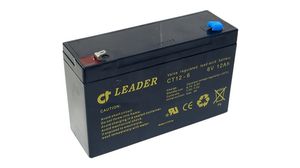 Rechargeable Battery, Lead-Acid, 6V, 12Ah, Blade Terminal, 4.8 mm