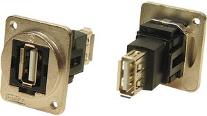 USB Adapter in XLR Housing, USB-A 2.0 - USB-A 2.0