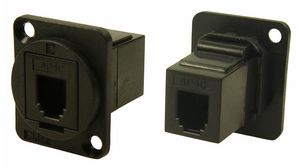 Industrial Adapter, XLR Housing RJ9 / RJ10 / RJ22 Socket Straight