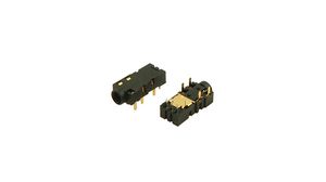 Optical Connector with Driver, Right Angle, Socket, Black / Gold